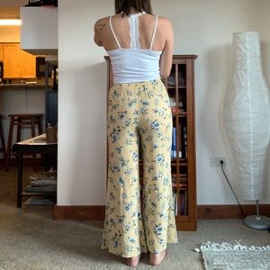 Floral flared pants